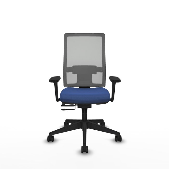PIQUERAS Y CRESPO Silla de oficina Horna con mecanismo Sincro/Traslack, Azul marino y Gris