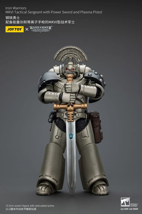 Joy Toy (CN) Warhammer The Horus Heresy Iron Warriors MKVI Tactical Sergeant con Espada de Energía y Pistola de Plasma Joy Toy (CN) Warhammer The Horus Heresy Iron Warriors MKVI Tactical Sergeant con Espada de Energía y Pistola de Plasma