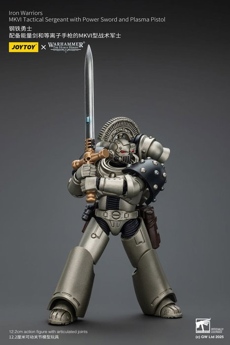 Joy Toy (CN) Warhammer The Horus Heresy Iron Warriors MKVI Tactical Sergeant con Espada de Energía y Pistola de Plasma Joy Toy (CN) Warhammer The Horus Heresy Iron Warriors MKVI Tactical Sergeant con Espada de Energía y Pistola de Plasma