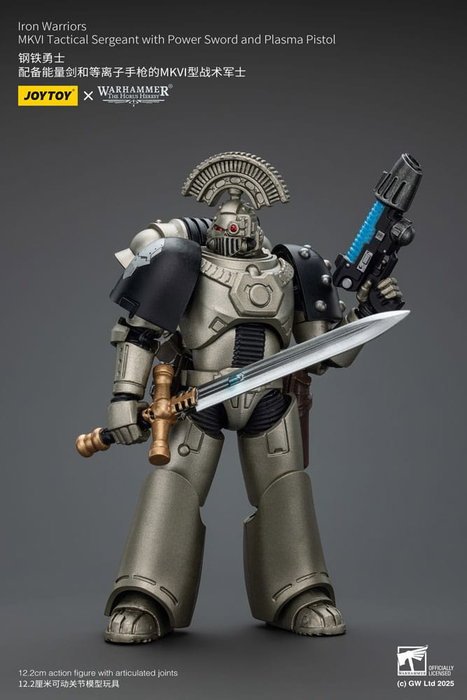 Joy Toy (CN) Warhammer The Horus Heresy Iron Warriors MKVI Tactical Sergeant con Espada de Energía y Pistola de Plasma Joy Toy (CN) Warhammer The Horus Heresy Iron Warriors MKVI Tactical Sergeant con Espada de Energía y Pistola de Plasma