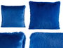 Giftdecor Cojin Pelo Corto Piel Sintetica Azul 40x40 cm (Set de 12)