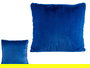 Giftdecor Cojin Pelo Corto Piel Sintetica Azul 40x40 cm (Set de 12)
