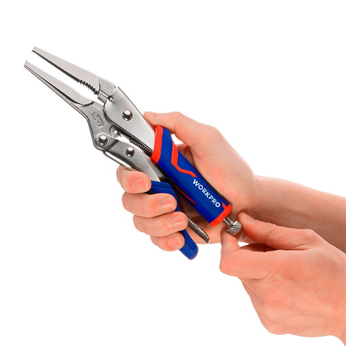 Workpro Alicates de presión boca larga recta Pro cr-v, 230 mm Workpro Alicates de presión boca larga recta Pro cr-v, 230 mm