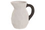DKD Home Decor Jarrón de Gres Blanco con Acabado Rugoso