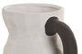 DKD Home Decor Jarrón de Gres Blanco con Acabado Rugoso