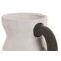 DKD Home Decor Jarrón de Gres Blanco con Acabado Rugoso
