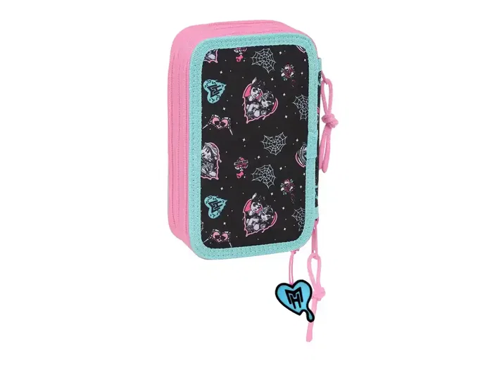 Safta Plumier Escolar Triple Cremallera 37 Piezas Colección Monster High 195x125x55 mm Safta Plumier Escolar Triple Cremallera 37 Piezas Colección Monster High 195x125x55 mm