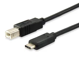Equip Cable USB 2.0 de USB-C a USB-B, 1m, Negro