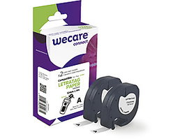 Armor Etiqueta Blanca Texto Negro para Dymo Letratag Paper 12mmx4m