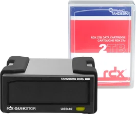 Tandberg Data QuikStor RDX Externo Multilote con Unidad y Cassette de 2TB - 8865-RDX Negro