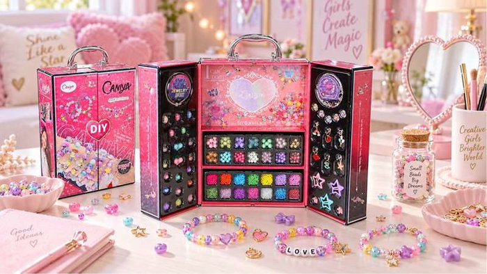 JugaToys Armario Maletín Belleza con accesorios para hacer collares y pulseras JugaToys Armario Maletín Belleza con accesorios para hacer collares y pulseras