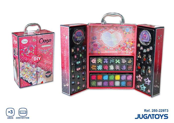 JugaToys Armario Maletín Belleza con accesorios para hacer collares y pulseras JugaToys Armario Maletín Belleza con accesorios para hacer collares y pulseras