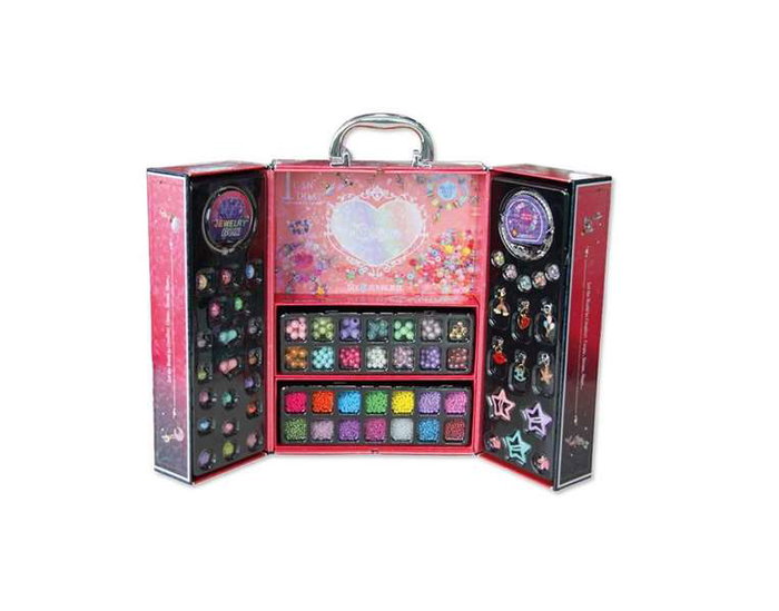 JugaToys Armario Maletín Belleza con accesorios para hacer collares y pulseras JugaToys Armario Maletín Belleza con accesorios para hacer collares y pulseras