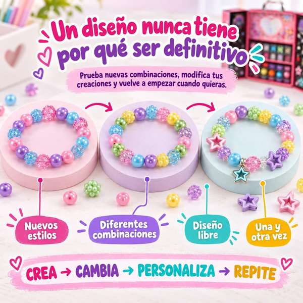 JugaToys Armario Maletín Belleza con accesorios para hacer collares y pulseras JugaToys Armario Maletín Belleza con accesorios para hacer collares y pulseras