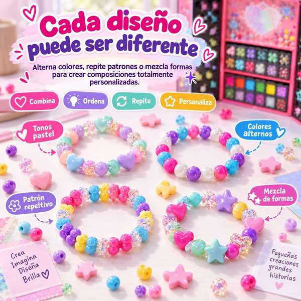 JugaToys Armario Maletín Belleza con accesorios para hacer collares y pulseras JugaToys Armario Maletín Belleza con accesorios para hacer collares y pulseras