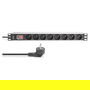 Digitus PDU 1U 8xCEE7/5 Regleta 230V/16A Negra Montaje Horizontal/Vertical 8 Salidas Tipo E