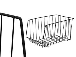 Kinvara Cesta Metal Apilable Negra 22 x 18.5 x 34 cm (Set de 6)