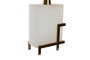 DKD Home Decor Lámpara de Sobremesa Oriental en Estilo Chino Japonés, Blanco y Dorado, de Mármol y Metal, 40 x 23 x 62 cm