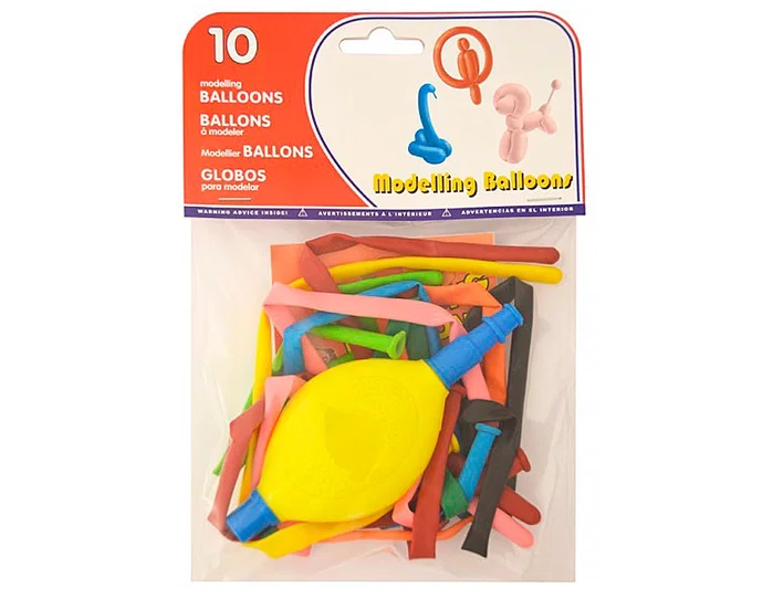 Globos Vivalloons Moldeables + Inflador 14702 Bolsa De 10