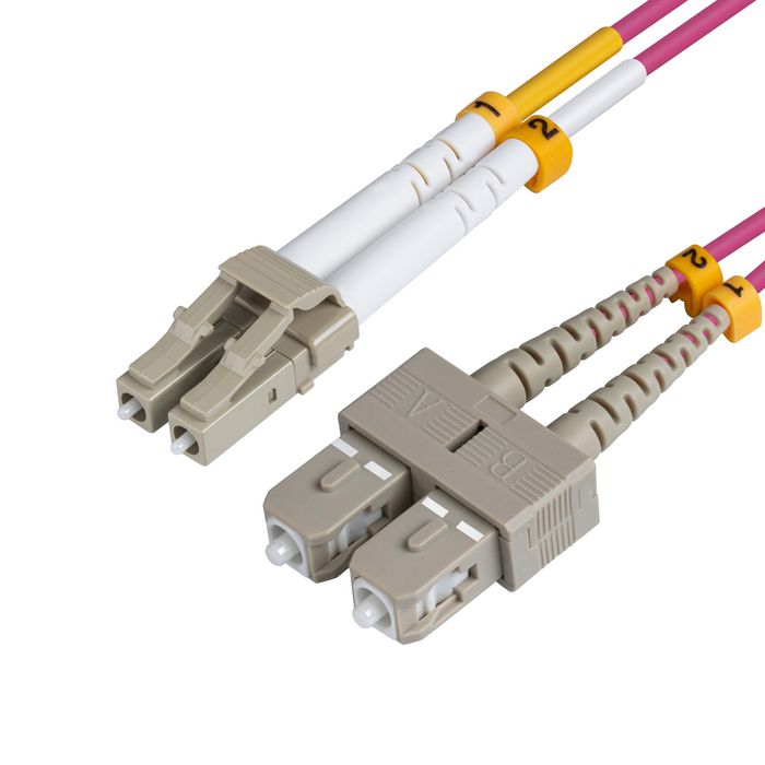 MicroConnect Cable de Fibra Óptica LC-SC OM4 Multimodo Dúplex, 7m, Violeta MicroConnect Cable de Fibra Óptica LC-SC OM4 Multimodo Dúplex, 7m, Violeta
