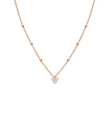 Rosefield TOC Necklace with Triple Crystals RG Dorado