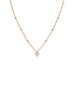 Rosefield TOC Necklace with Triple Crystals RG Dorado