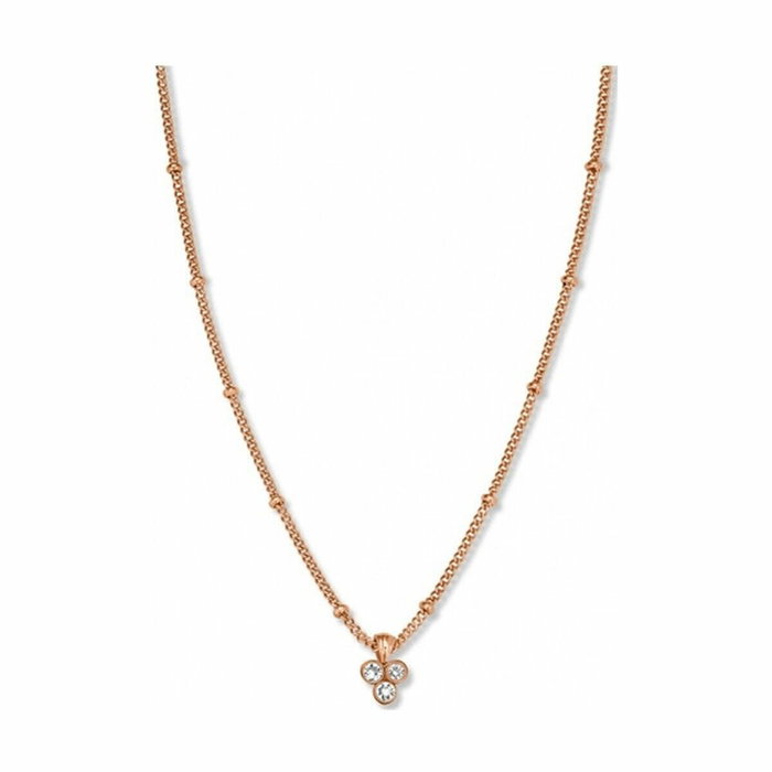 Rosefield TOC Necklace with Triple Crystals RG Dorado