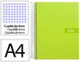 Liderpapel Cuaderno Espiral Crafty A4 80 Hojas Cuadro 4mm Verde