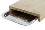 DKD Home Decor Set de 2 Tablas de Cortar de Bambú e Inox con Bandeja