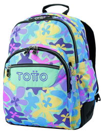 Totto Mochila Rayol MA04ECO002-2316N-6JS Colección Ecole Mediana con Refuerzo en Base