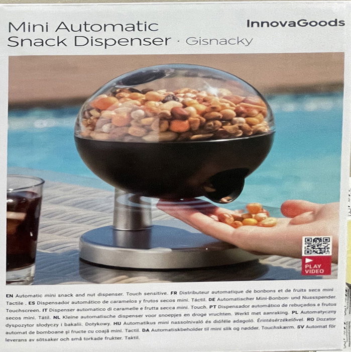 Innovagoods Mini dispensador automático de caramelos y frutos secos con sensor táctil