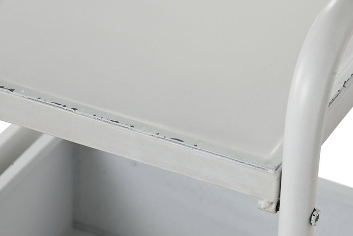 DKD Home Decor Recibidor Loft Metal Rejilla Blanco 36 x 186 x 110 cm