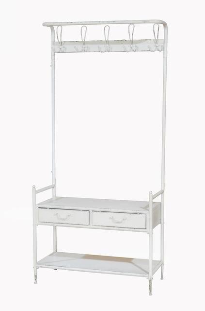 DKD Home Decor Recibidor Loft Metal Rejilla Blanco 36 x 186 x 110 cm