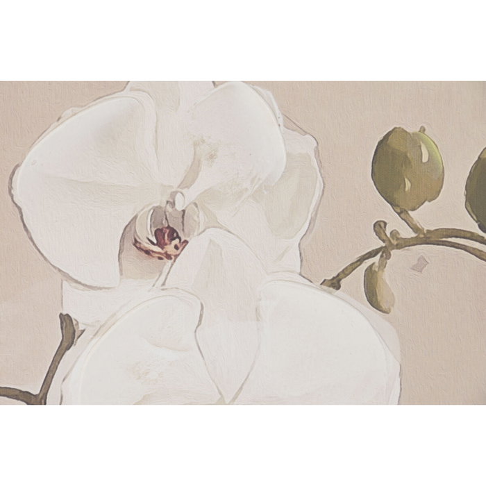 DKD Home Decor Cuadro sobre Lienzo de Jarrones y Orquídeas Estilo Oriental