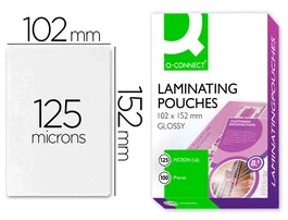 Q-connect Bolsa de plastificar 102 x 152 mm 125 mc | Caja de 100 unidades