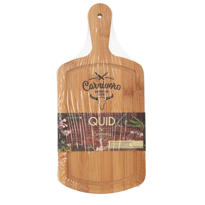 Tabla Corte Bambú Carnivoro Quid 35x16x2 cm