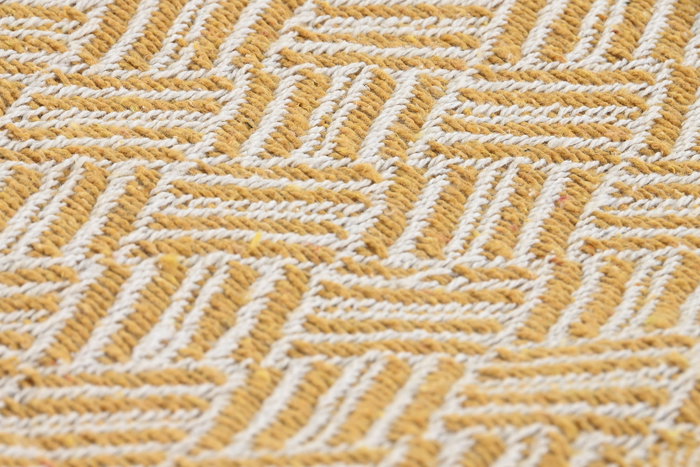 DKD Home Decor Plaid Urban Amarillo Verde Menta 200x150cm Poliéster 430gsm Pack 2 Unidades