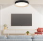 GSC Evolution Plafón de Techo LED Peranka 65W 4000K Negro con Efecto Madera
