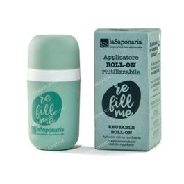 LA SAPONARIA Aplicador Roll-On Reutilizable Infinitamente Sostenible Compacto para Cremas Fluidas y Geles