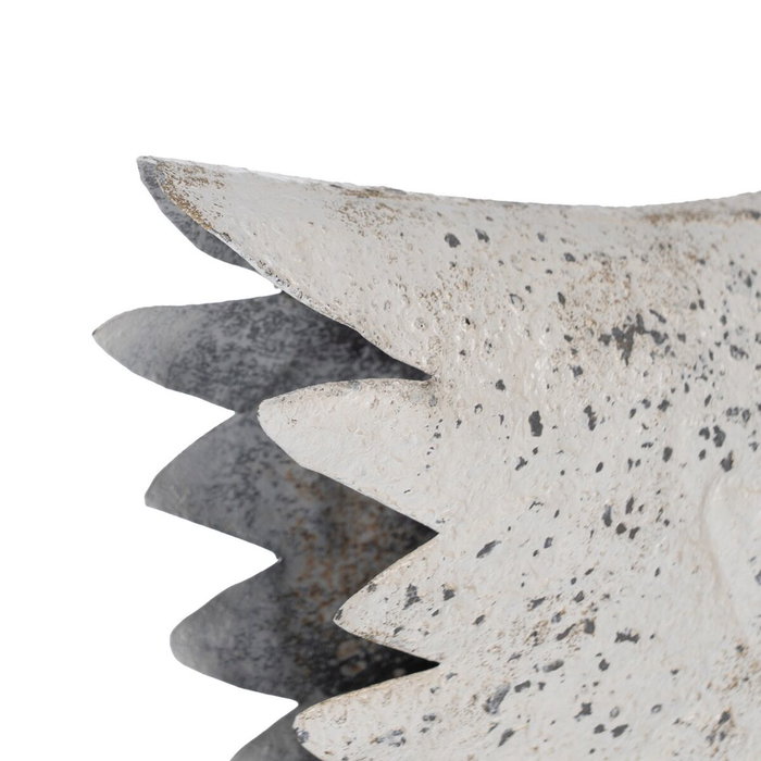 Ixia Figura Gallina Blanco Rozado Metal 17 x 43,50 x 48 cm