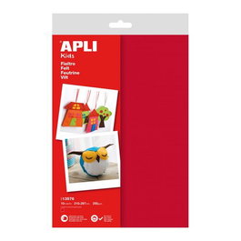 APLI Fieltro A4 Rojo (Set de 10)