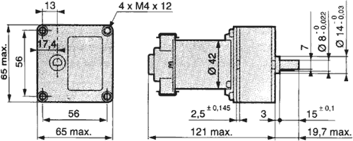 CROUZET Motor Eléctrico DC 17W 24V con Engranaje de Reducción