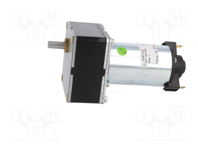 CROUZET Motor Eléctrico DC 17W 24V con Engranaje de Reducción