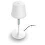 Philips Hue White & Color Ambiance Go Lámpara de Mesa Portátil Inteligente con Bluetooth, IP54, Blanco, Metal, LED