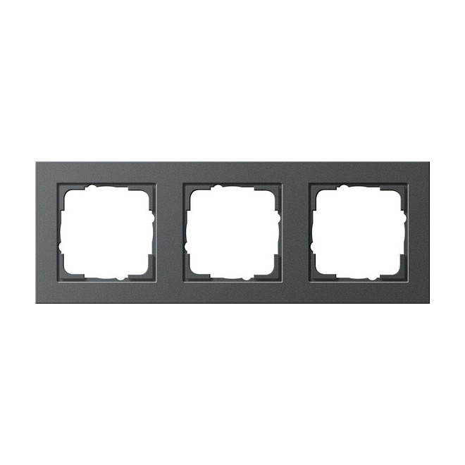 GIRA 0213 23 Marco de pared de 3 enchufes color antracita GIRA 0213 23 Marco de pared de 3 enchufes color antracita