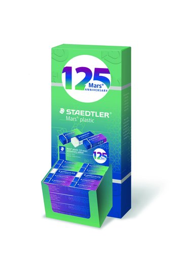 Goma De Borrar Staedtler 526 50 Mars Plastic 125 Aniversario Expositor De 80 Goma De Borrar Staedtler 526 50 Mars Plastic 125 Aniversario Expositor De 80