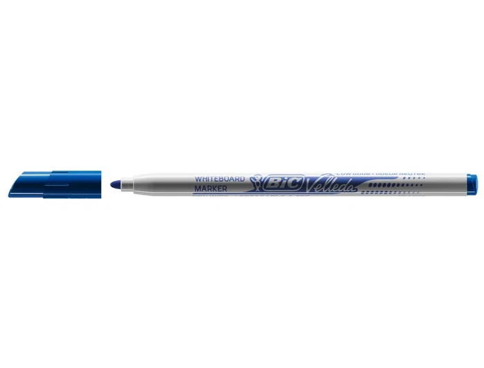 Bic Rotulador para Pizarra Velleda Fino Punta Redonda Azul 1 mm para Pizarra Blanca