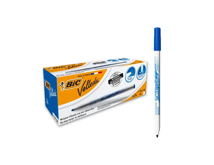 Bic Velleda Rotulador para Pizarra Azul Punta Cónica