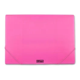Mktape Mkt20203 - Carpeta A4 con 3 solapas y cierre de goma, color rosa neón