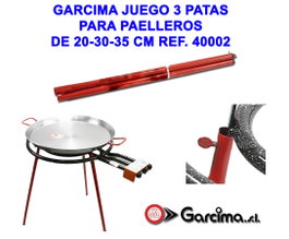 GARCIMA Juego de 3 patas para paelleros de 20, 30 y 35 cm Ref 40002